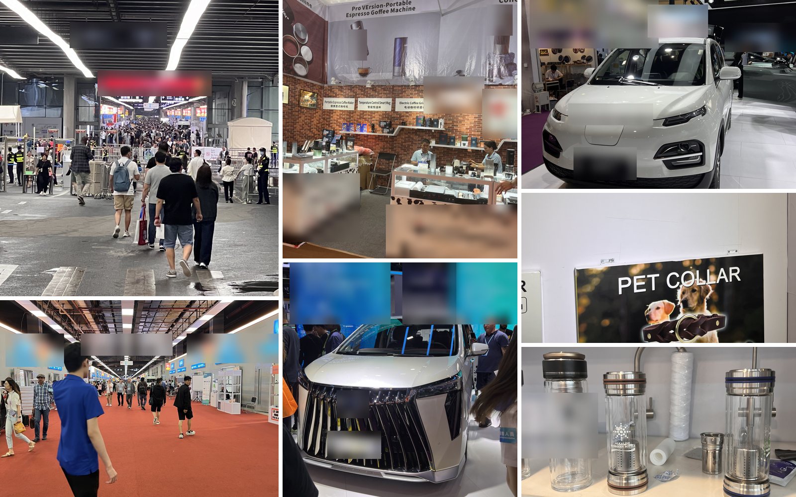 Products and buyers at a major trade fair in China